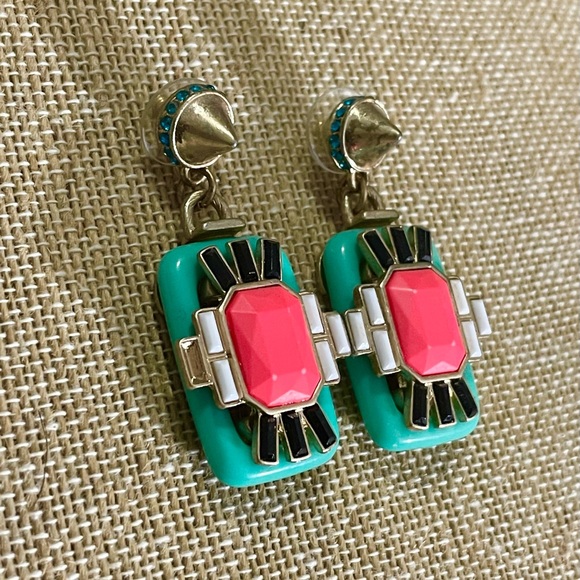 Studded Aztec Statement Piece Earrings - Picture 6 of 6